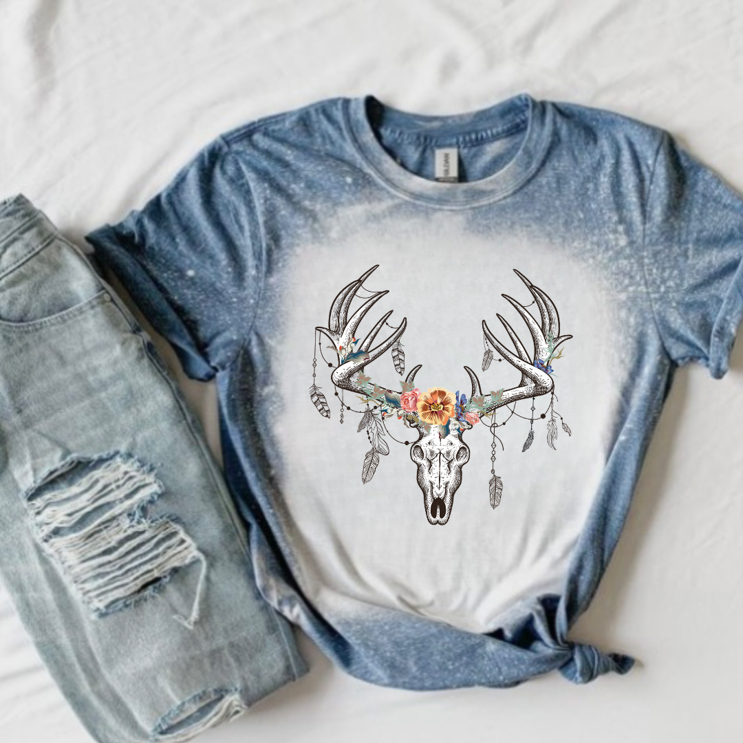 Floral Deer Skull