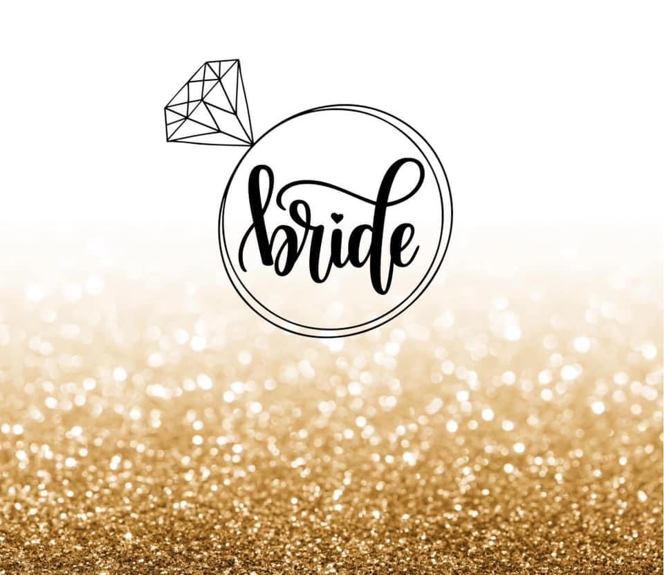 Bride with Gold Glitter