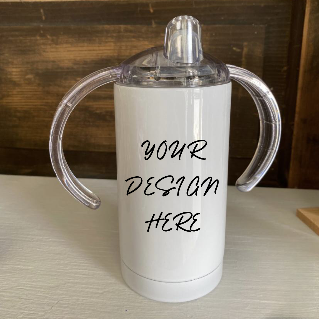 Custom 12 oz Sippy Cup with handles