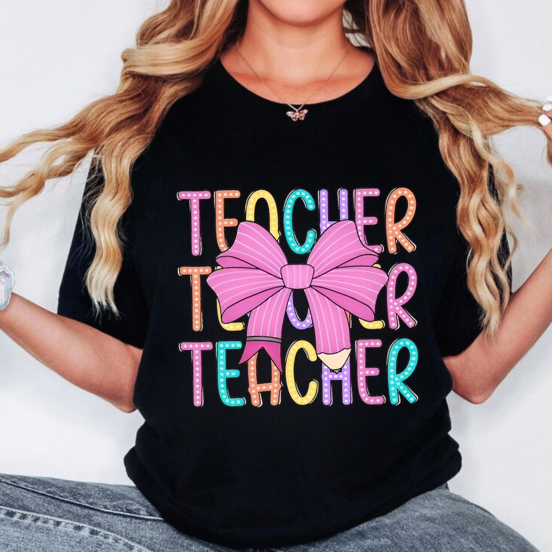 Teacher Pencil Bow