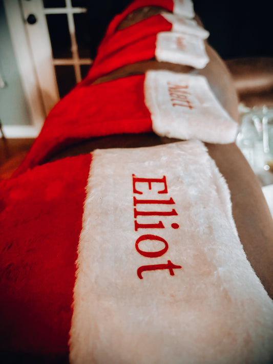 Custom Red Christmas Stocking
