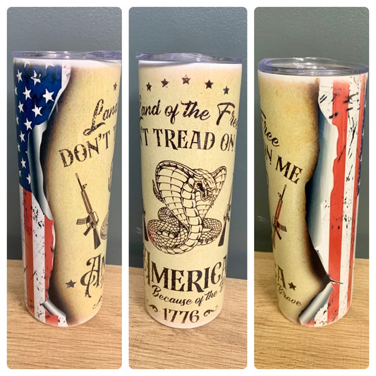 Patriotic 20 oz tumbler